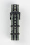 Seatbelt Nylon Watch Strap in GREY & BLACK Stripes with BLACK PVD Hardware