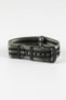 Seatbelt Nylon Watch Strap in GREY & BLACK Stripes with BLACK PVD Hardware