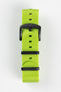 Seatbelt Nylon Watch Strap in LIME GREEN with BLACK PVD Hardware