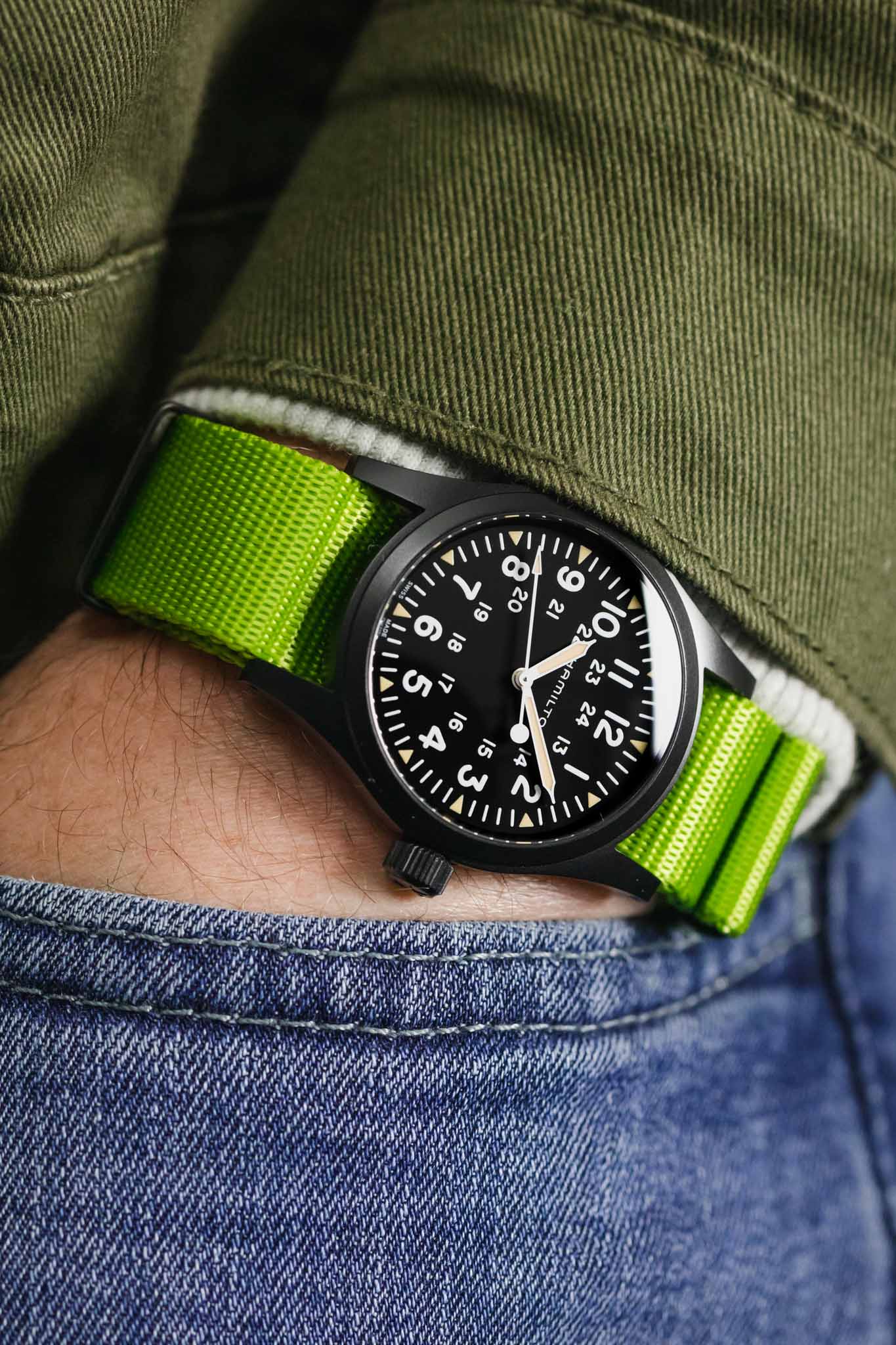 Lime green sales nato strap
