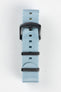 Nylon Seatbelt One-Piece Watch Strap in SKY BLUE with BLACK PVD Hardware