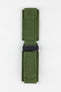 Tactical Hook & Loop Nylon Watch Strap in OLIVE GREEN