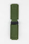 Tactical Hook & Loop Nylon Watch Strap in OLIVE GREEN