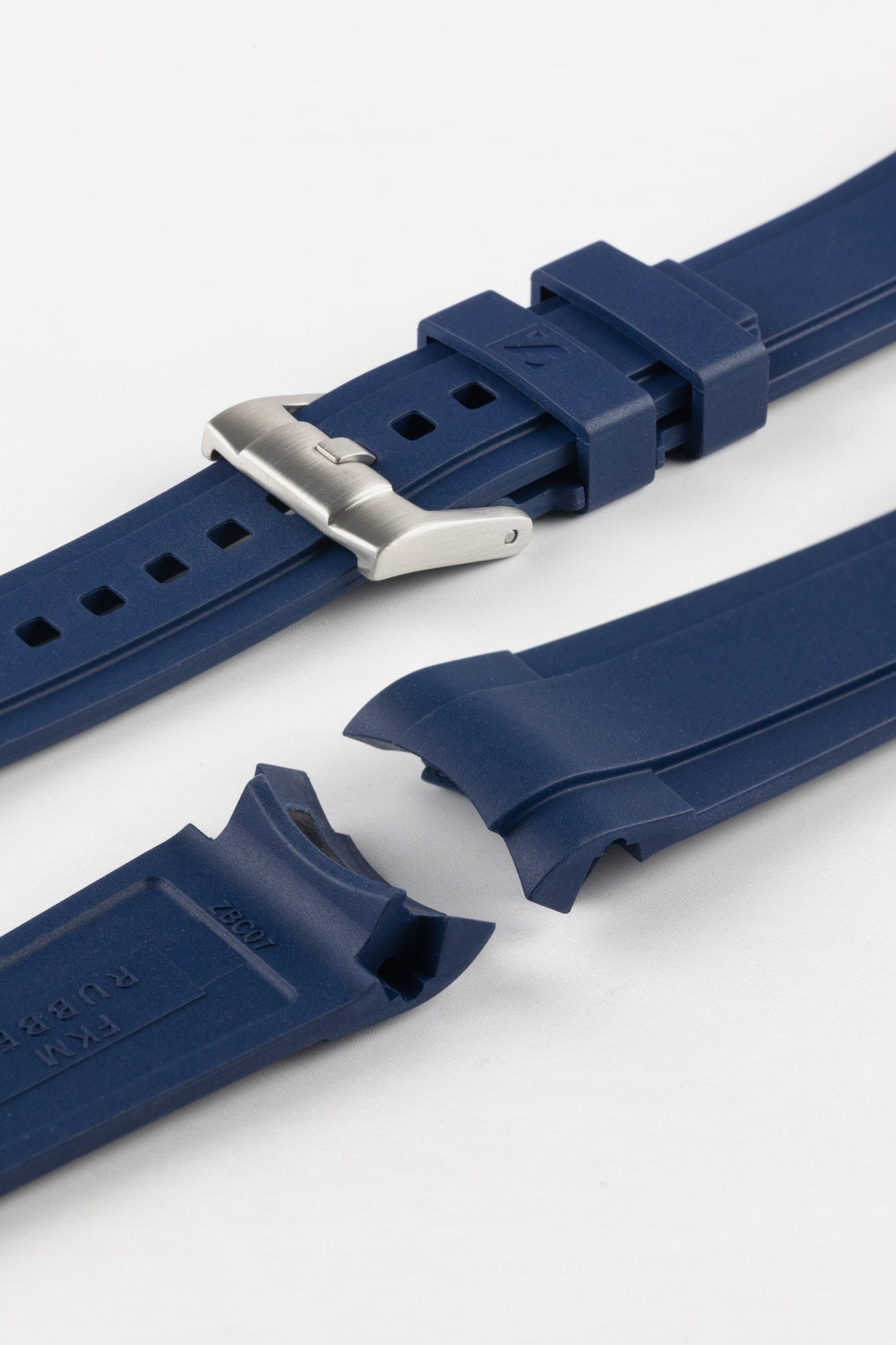 ZEALANDE ZBC07 Rubber Watch Strap for Omega Seamaster Planet Ocean in BLUE