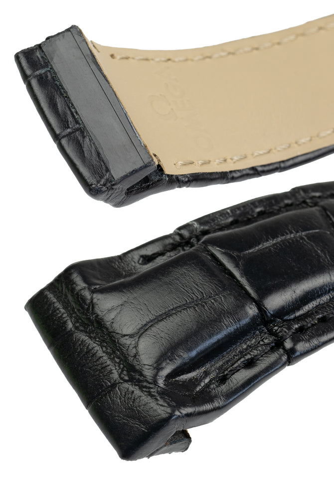 OMEGA 98000223 Deville X2 21mm Curved Alligator Strap - BLACK