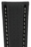 Breitling-Style Carbon-Embossed Leather Deployment Watch Strap in Black (Detail)