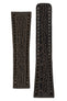 Breitling-Style Sharkskin Leather Deployment Watch Strap in Brown