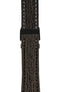 Breitling-Style Sharkskin Leather Deployment Watch Strap in Brown (with Black PVD-Coated Deployment Clasp)