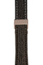 Breitling-Style Sharkskin Leather Deployment Watch Strap in Brown (with Polished Rose Gold Deployment Clasp)