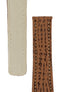 Breitling-Style Sharkskin Leather Deployment Watch Strap in Gold Brown (Tapers)