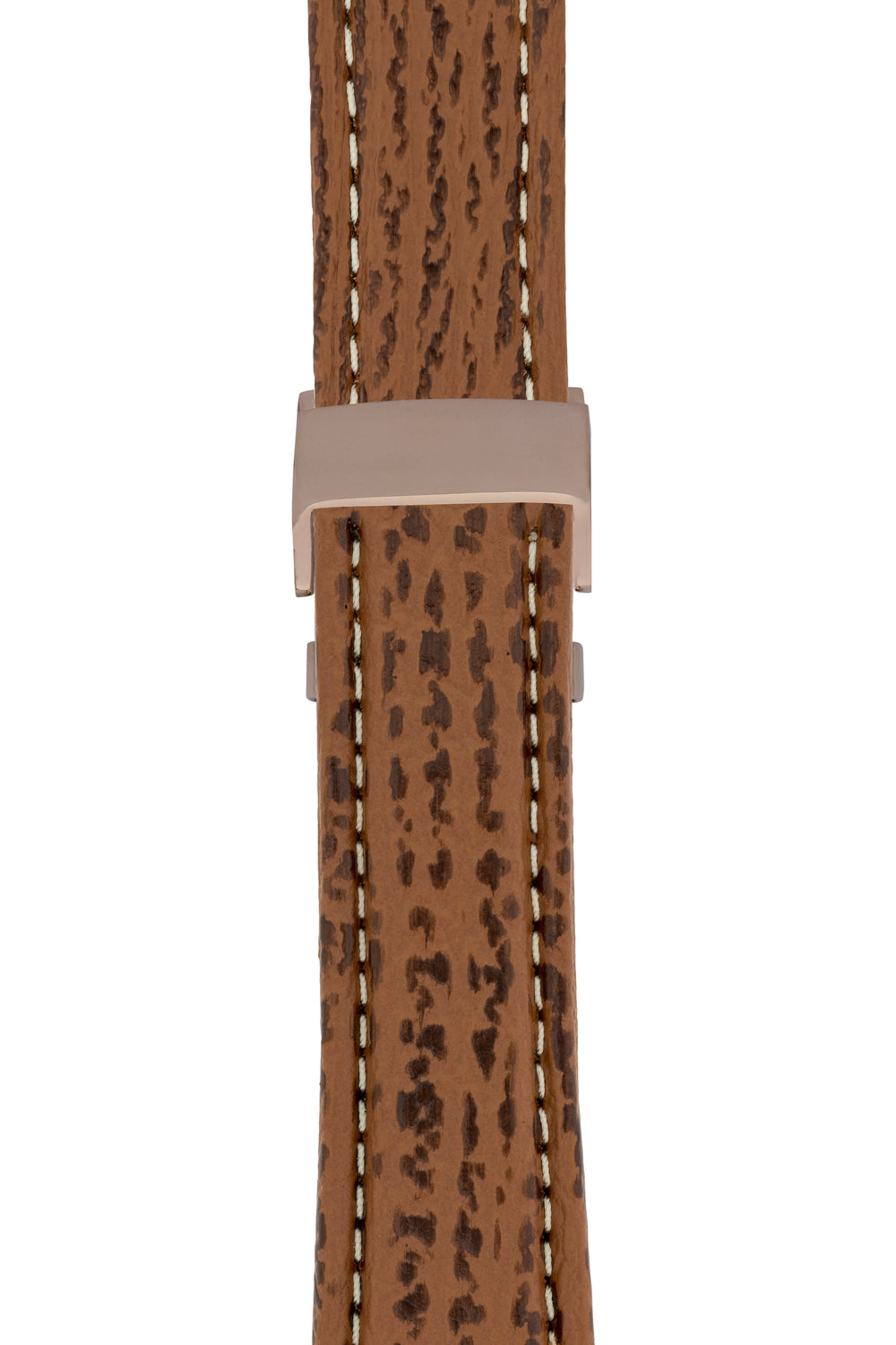 Breitling-Style Shark Deployment Watch Strap in HONEY BROWN 20mm/18mm 110mm/90mm No Deployment