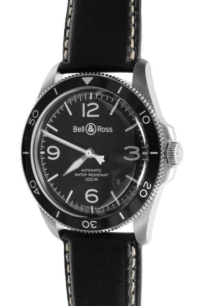 BELL & ROSS BR V2-92 Heritage Black Steel Automatic Watch 41mm - Black Dial