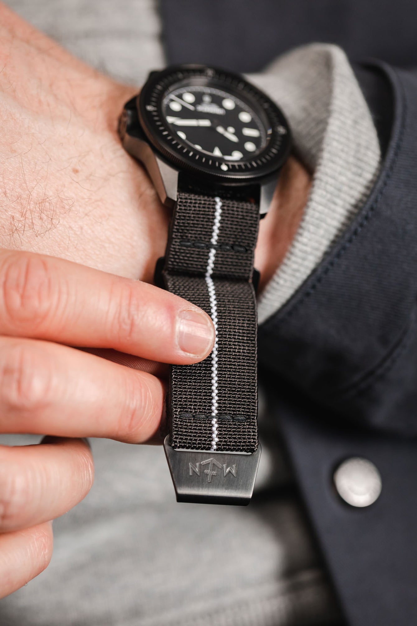 Erika's Originals BLACK OPS MN™ Strap with LUMED Centerline - BLACK Hardware