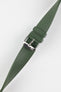 Bonetto Cinturini 270 Dark Green Self Punch Rubber Watch Strap Twisted