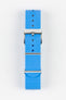 Azure light blue Bonetto Cinturini 328 rubber one piece watch strap