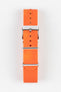 Bonetto centurini 328 one piece rubber orange watch strap buckled 