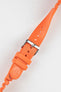 Faded Orange Bonetto Centurini 284 strap buckled andtwisted to show flexibility