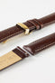 Hirsch BOSTON Buffalo Quick-Release Calfskin Leather Watch Strap in BROWN