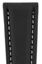 Breitling-Style Calfskin Deployment Watch Strap in Black (Detail)