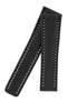 Breitling-Style Calfskin Deployment Watch Strap in Black
