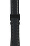 Breitling-Style Calfskin Deployment Watch Strap in Black (with Black PVD-Coated Deployment Clasp)