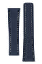 Breitling-Style Calfskin Deployment Watch Strap in Blue