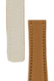 Breitling-Style Calfskin Deployment Watch Strap in Caramel Brown (Tapers)