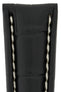 Breitling-Style Alligator-Embossed Deployment Watch Strap in Black (Detail)