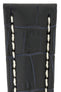 Breitling-Style Alligator-Embossed Deployment Watch Strap in Blue (Detail)