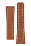 Breitling-Style Alligator-Embossed Deployment Watch Strap in Brown