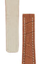 Breitling-Style Alligator-Embossed Deployment Watch Strap in Brown (Tapers)