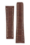 Breitling-Style Alligator-Embossed Deployment Watch Strap in Tabac Brown
