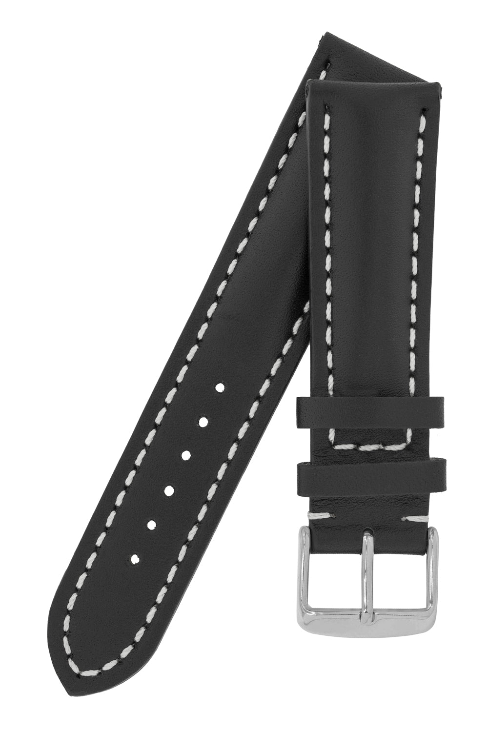 Breitling Style Black Leather Watch Strap WatchObsession