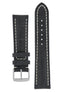 Breitling-Style Alligator-Embossed Watch Strap and Buckle in Blue