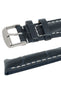 Breitling-Style Alligator-Embossed Watch Strap and Buckle in Blue