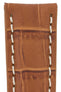 Breitling-Style Alligator-Embossed Watch Strap and Buckle in Brown (Details)
