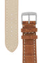 Breitling-Style Alligator-Embossed Watch Strap and Buckle in Brown (Tapers)
