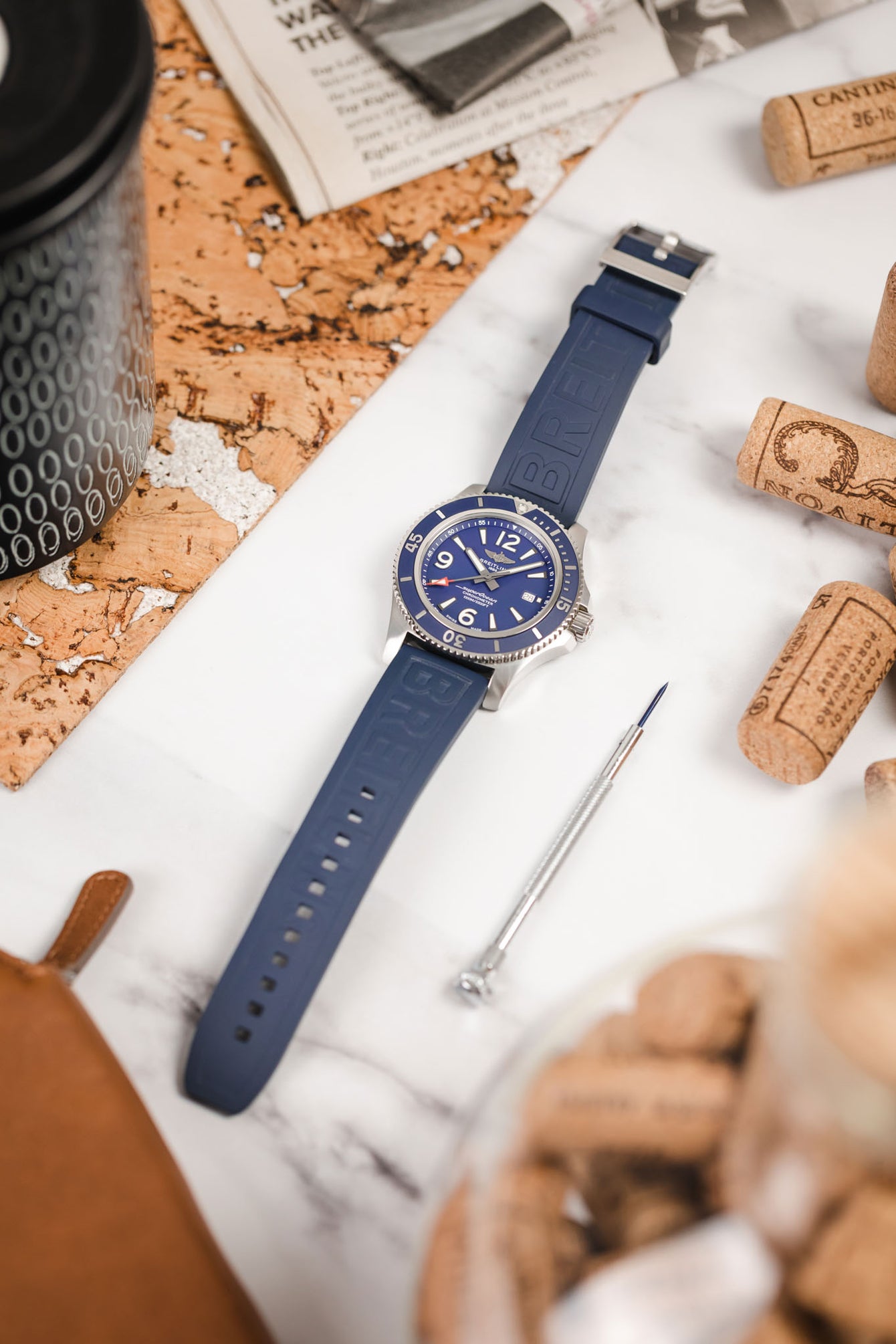 Wrist Breitling Superocean Ii 44 Blue Breitling Superocean 44mm