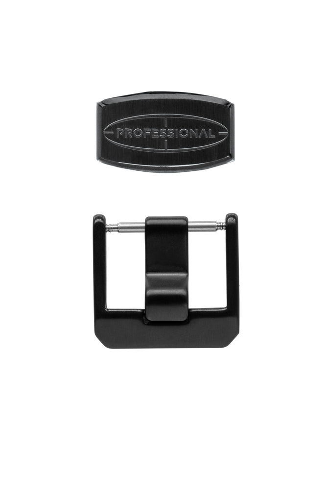 Crafter Blue Buckle & Keeper Set in Black PVD Steel