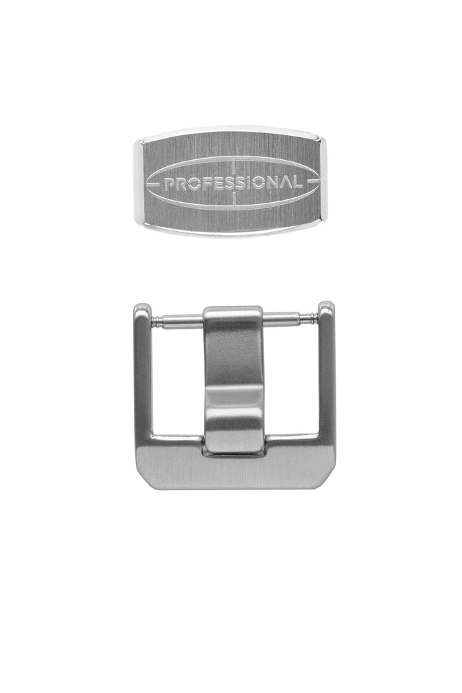 Crafter Blue Buckle & Keeper Set in Brushed Steel