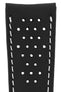 OMEGA Seamaster Olympic Perforated Leather Strap in Black with White stitch