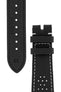 OMEGA Seamaster Olympic Perforated Leather Strap in Black with White stitch