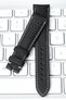 OMEGA Seamaster Olympic Perforated Leather Strap in Black with White stitch