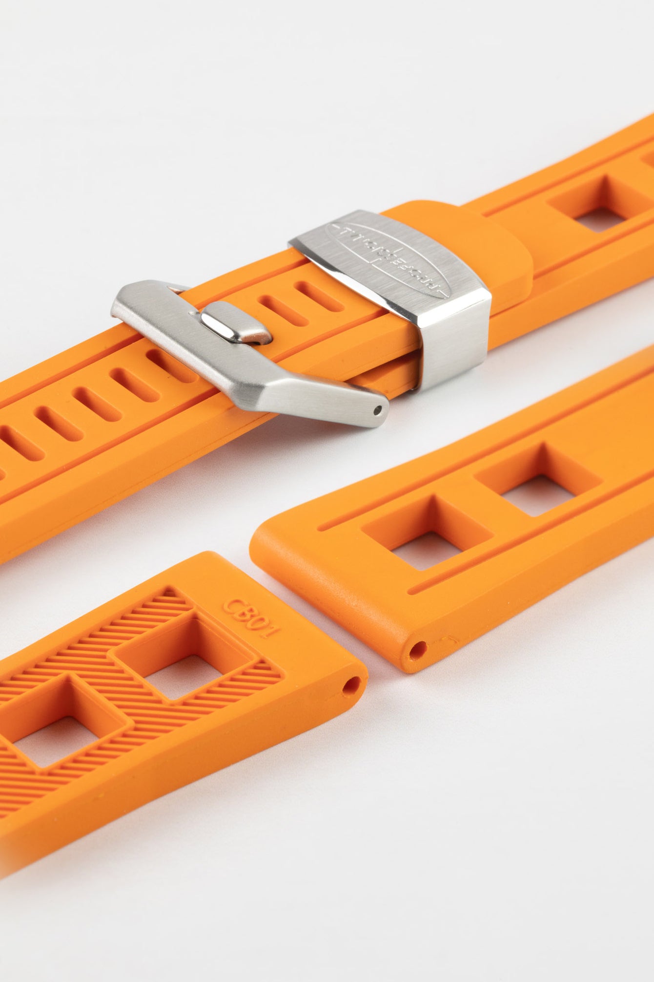 CRAFTER BLUE CB01 Orange Rubber Watch Strap