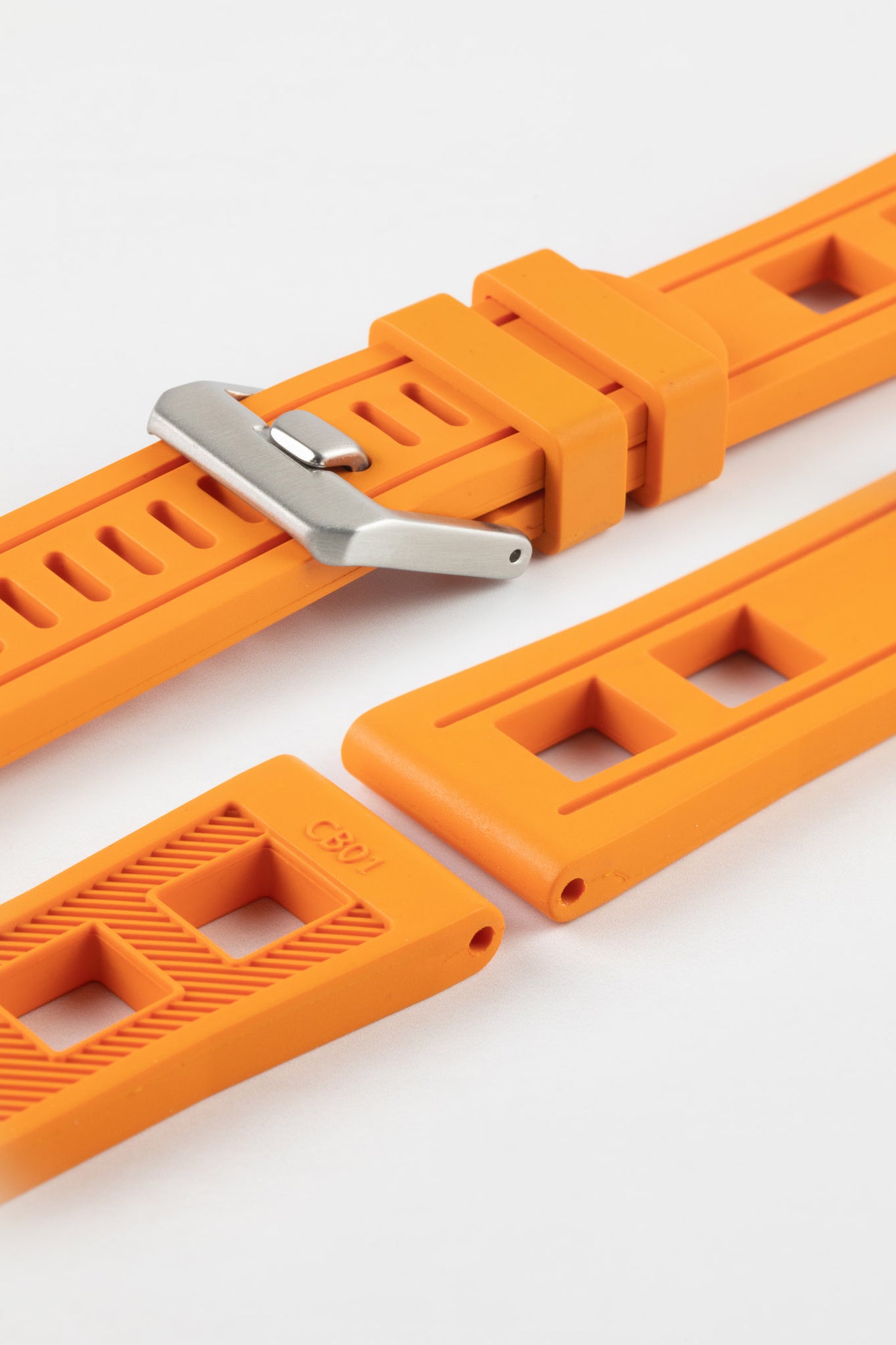 CRAFTER BLUE CB01 Orange Rubber Watch Strap