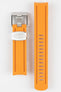 Crafter Blue CB02 Orange Rubber Watch Strap for seiko sumo with brushed sainless steel buckle and embossed keeper