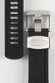 CRAFTER BLUE CB05 Rubber Watch Strap for Seiko SKX Series – BLACK with Steel Keeper