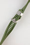 CRAFTER BLUE CB05 Rubber Watch Strap for Seiko SKX Series – GREEN with Steel Keeper