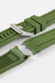 CRAFTER BLUE CB05 Rubber Watch Strap for Seiko SKX Series – GREEN with Steel Keeper