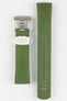 Crafter Blue CB08 Green rubber watch strap for seiko turtle series with brushed stainless steel buckle and embossed keeper